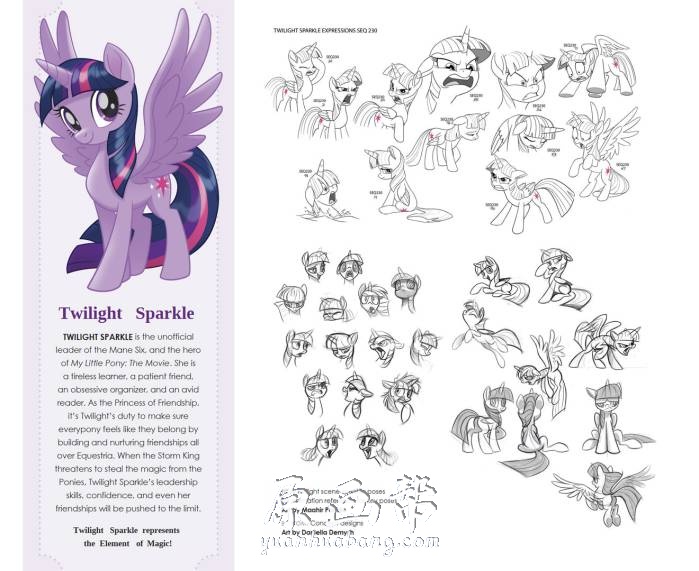 [小马宝莉动画设定] 三视图The Art of My Little Pony（The Movie）卡通动画画集173P_CG原画素材