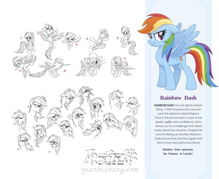 [小马宝莉动画设定] 三视图The Art of My Little Pony（The Movie）卡通动画画集173P_CG原画素材