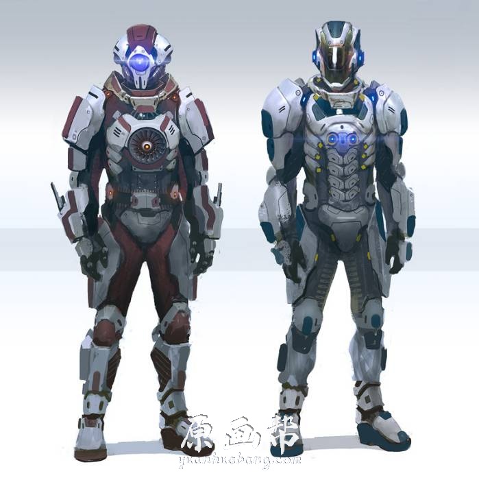 [科幻未来] 机械人形装甲CG游戏原画3007p_CG原画素材