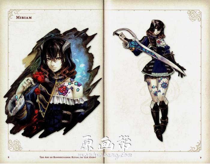 [游戏设定] 【血咒之城暗夜仪式】The Art of Bloodstained游戏设定集113p_CG原画素材