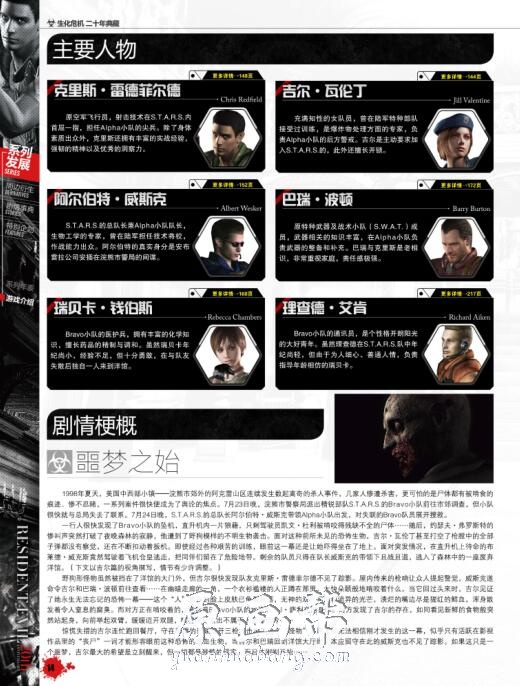 [游戏设定] 生化危机游戏Resident Evil 二十年典藏画集中文版 410P_CG原画素材