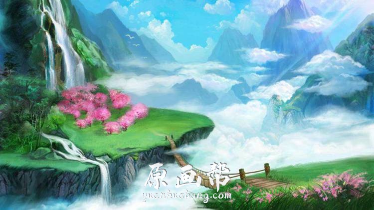 [中国风] 仙狐缘游戏场景原画+人物头像素材 200P_CG原画资源