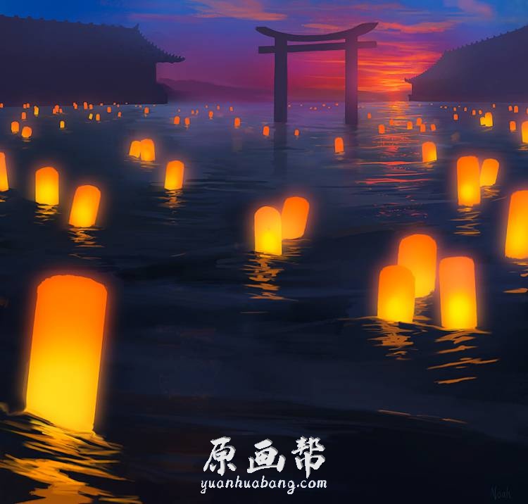 [场景设计] 【华灯初上】古风场景原画设计背景素材162P_CG原画资源