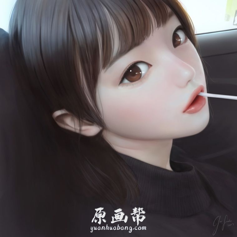 [日韩风格] A站美国画师Geo Siador清纯美女头像87P_CG原画资源