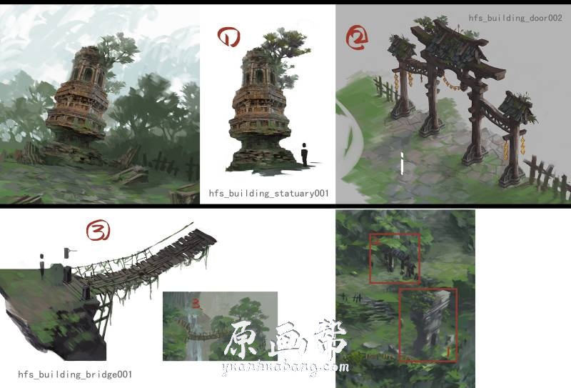 [场景设计] 斗战神角色设定与场景设定的原画集_CG原画资源