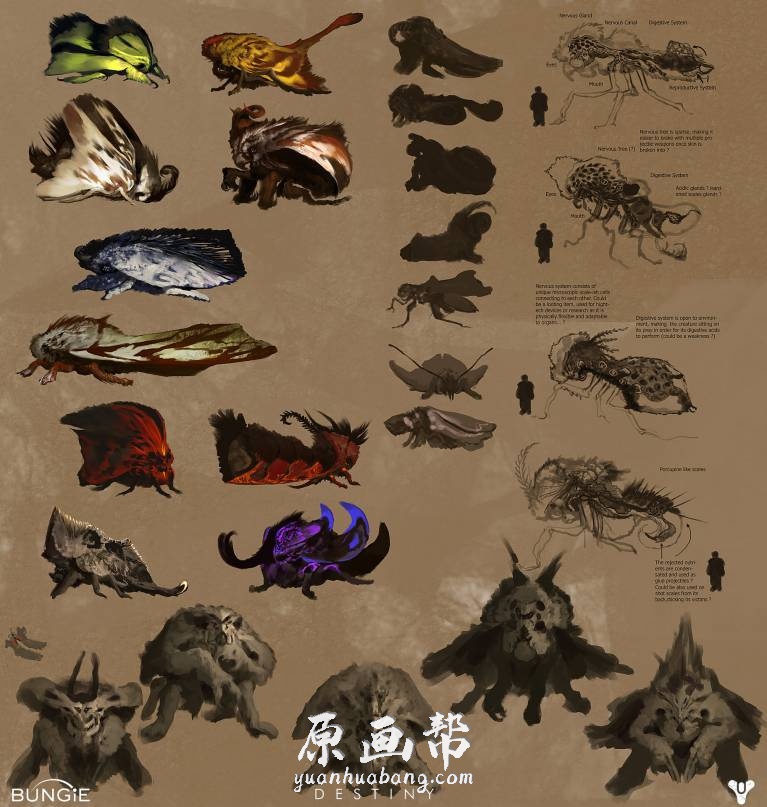 [游戏设定] Bungie《命运2》人物 武器场景怪兽顶级概念设计2D Concept _CG原画资源