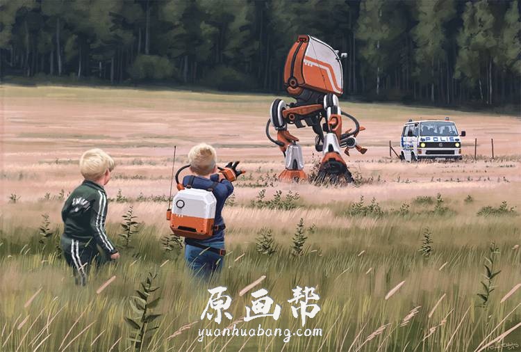 [科幻场景设计] Simon Stalenhag 【电幻国度】极度干燥概念CG场景 1400P_CG原画资源