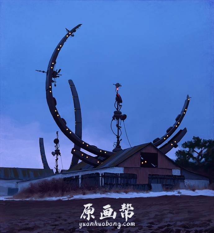 [科幻场景设计] Simon Stalenhag 【电幻国度】极度干燥概念CG场景 1400P_CG原画资源