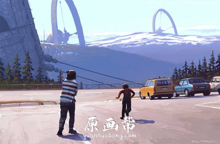 [科幻场景设计] Simon Stalenhag 【电幻国度】极度干燥概念CG场景 1400P_CG原画资源