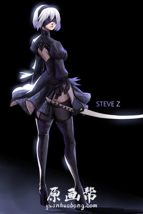 [日韩画风] Steve ZhengA站画师CG插画作品带部分线稿【469P】_CG原画资源