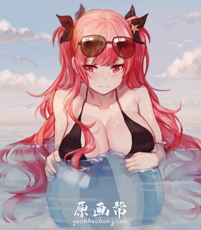 [日韩画风] 【P站画集海之花嫁】看不完的海边妹子101P_CG原画资源