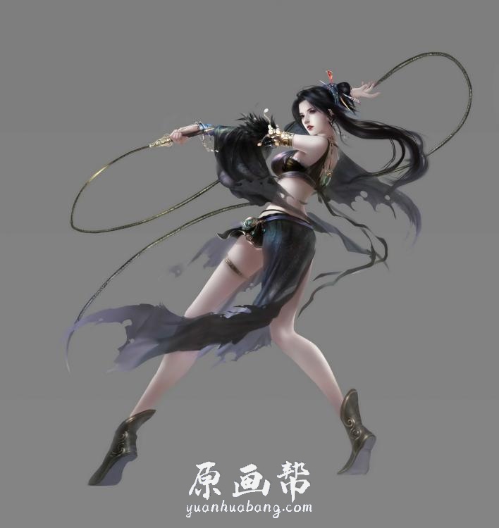 [日韩画风] 中国风美女角色原画设计参考1500p_CG原画资源