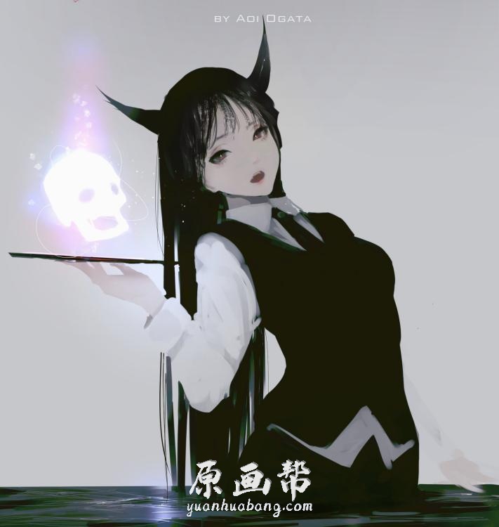 4215_[日韩画风] 高挑美女长腿翘臀 画师Fish man原画作品_CG原画资源