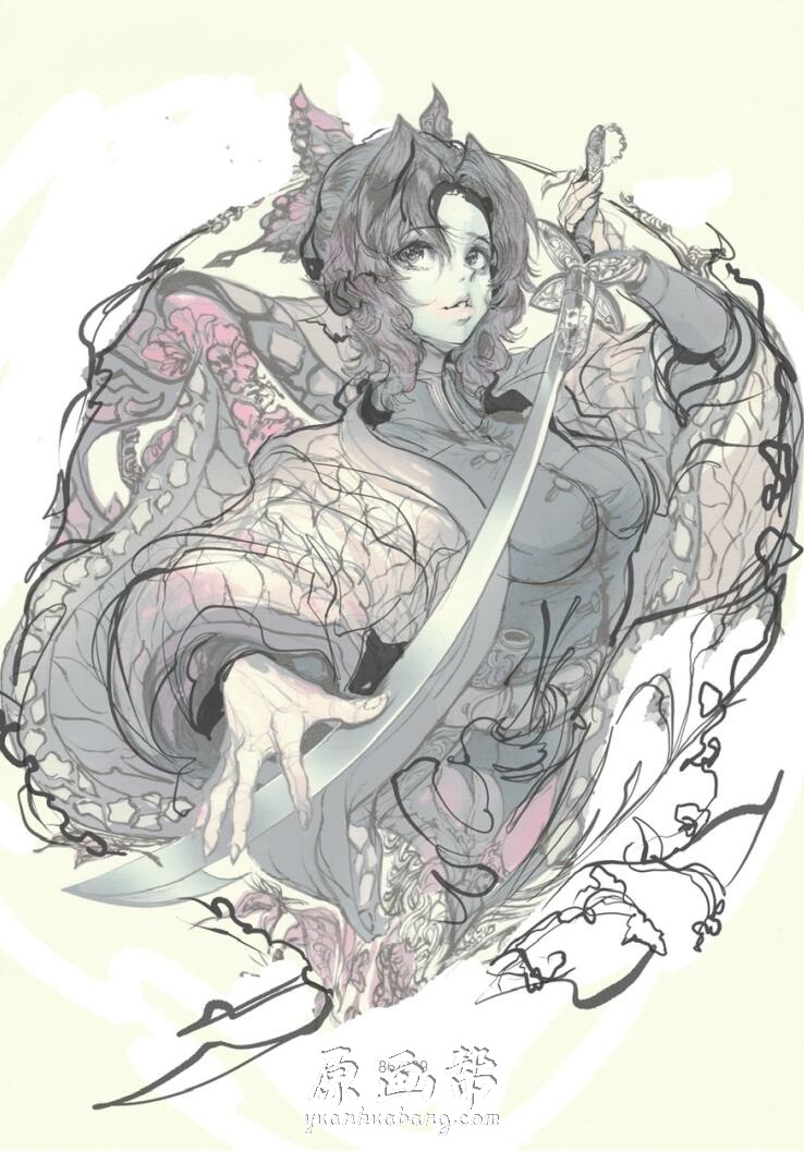 [cg插画] 韩国画师pjsparkjinsuky线条感十足的instagram插画作品909p_CG原画素材4689