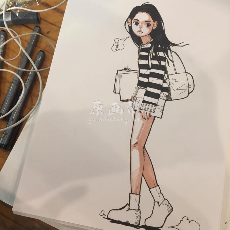 [cg插画] Ins-Mini_illust韩国画家少女卡通场景插画406p_CG原画资源5335