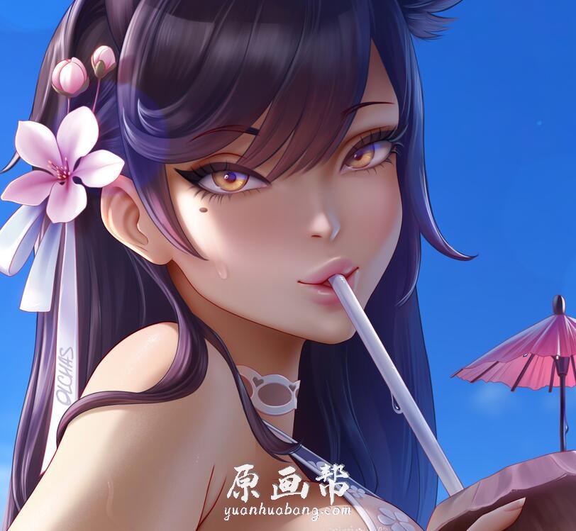 [日韩画风] 21年8月更新OlchaS画师甜美性感美女CG角色原画288P_CG绅士福利原画素材4707
