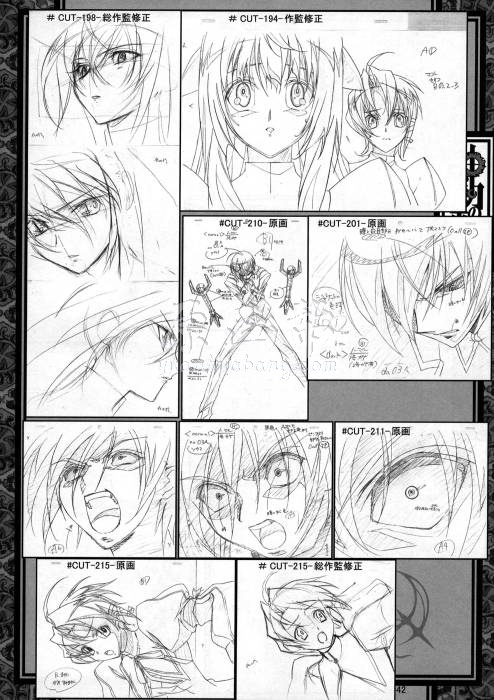 [漫画设定] 漫画作品人物线稿原画设定集219p_CG原画资源4835