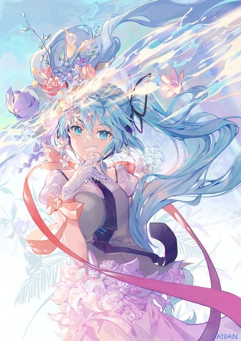 [精美壁纸] 双马尾 大眼睛 初音未来动漫精选高清壁纸插画 1148P_CG原画资源4812