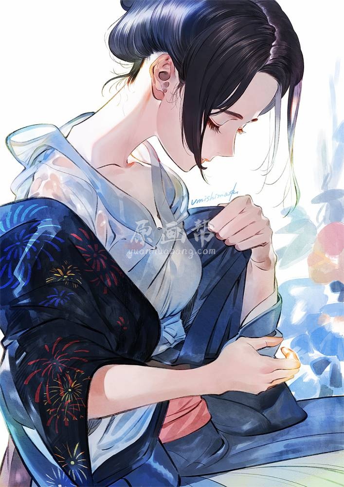 [日韩画风] P站画师海岛千本青春洋溢的少女插画870P_CG原画素材下载6126