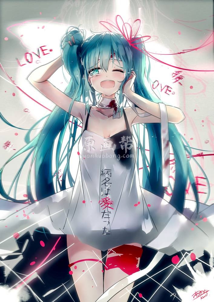 [日韩画风] p站画师あさひクロイ的初音未来萌系少女插画116P_CG原画素材下载6124