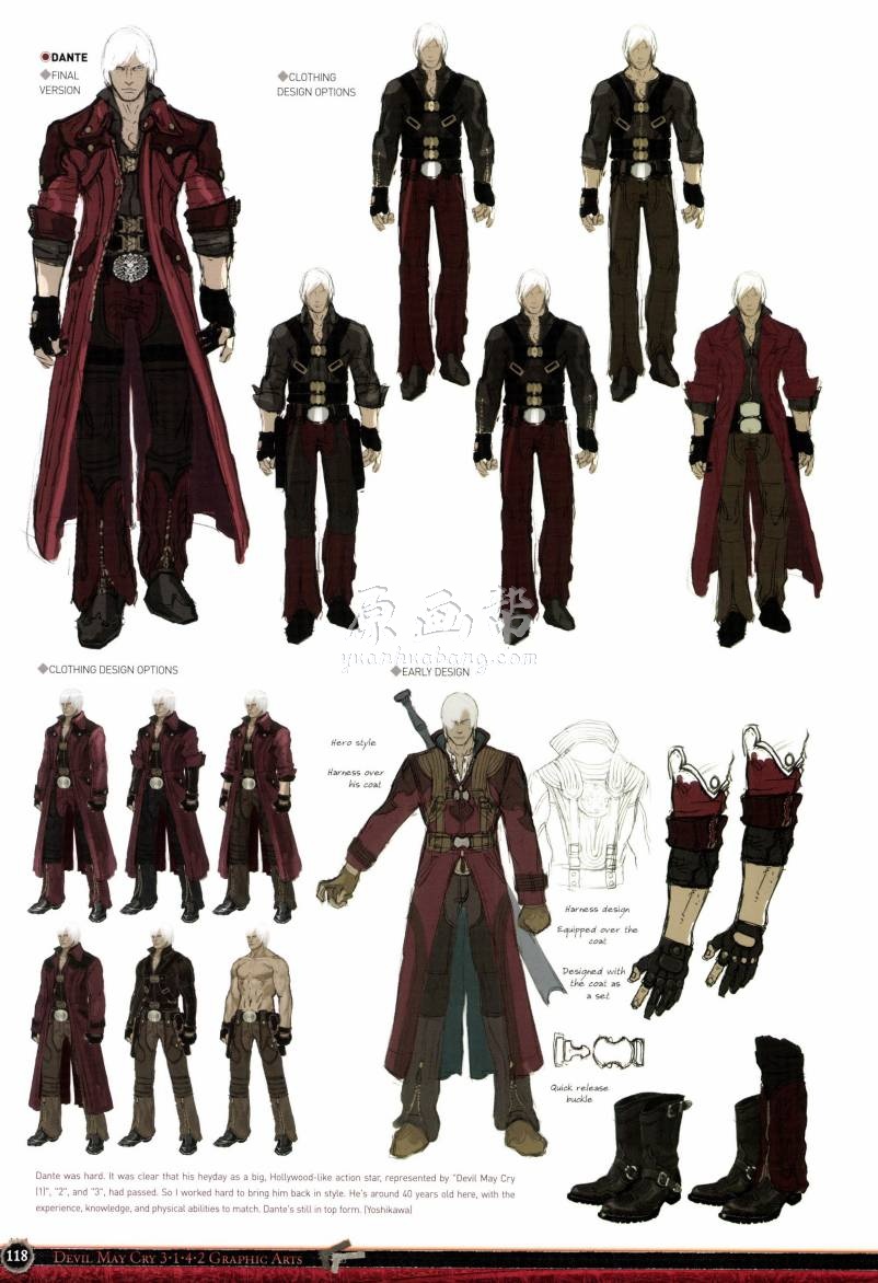 [游戏设定] 第四部动作冒险游戏（鬼泣（Devil May Cry））系列设定画集，非常精美228p_CG原画素材下载6167