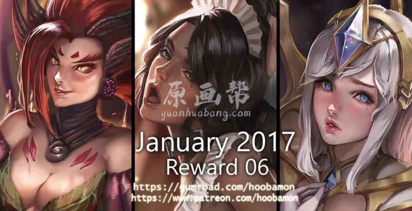 [cg插画] Hoobamon画师充满魅力的动漫人物插画CG合集6至10期235p_绅士福利 原画素材 6326