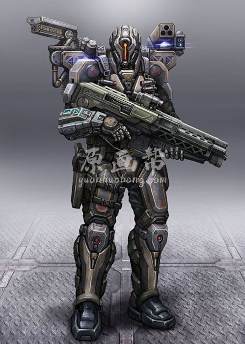 [游戏CG] 机械人形装甲设定 CG游戏原画设计 3D造型素材画集 科幻士兵参考 机甲设定3000p_7193