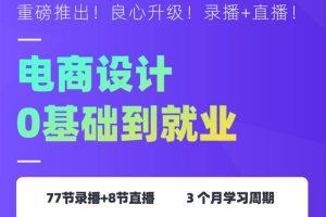 电商设计0基础到就业第2期 2020年10月完结（画质高清带素材）33G