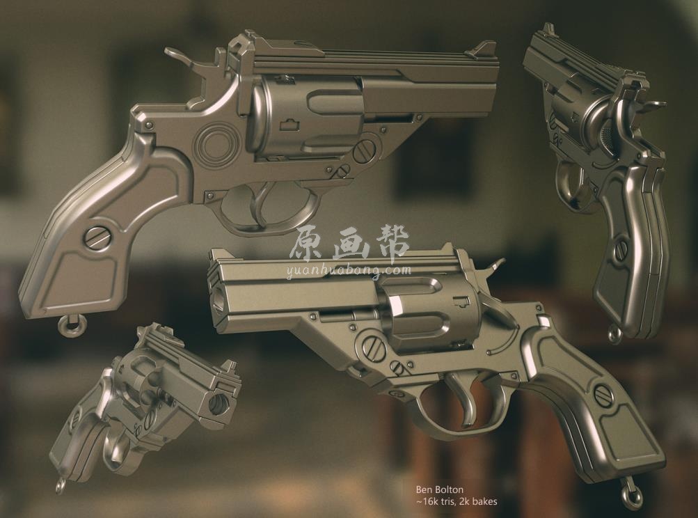 [3d设计] Ben Bolton自由艺术家精美枪械次世代模型3D机械设计451P 7279_