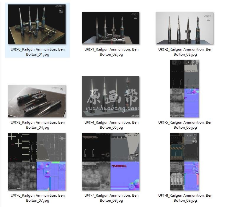 [3d设计] Ben Bolton自由艺术家精美枪械次世代模型3D机械设计451P 7279_