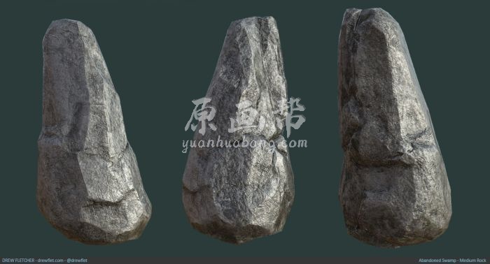 [3d设计] polycount站收集整理的1000张3D岩石类作品  7293_