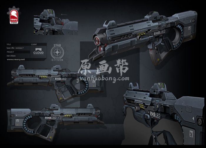[3d设计] 【Kris Thaler】Rmory工作室科幻武器枪械3D模型设计 137P 7206